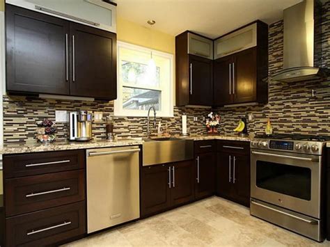 modern dark brown kitchen cabinets